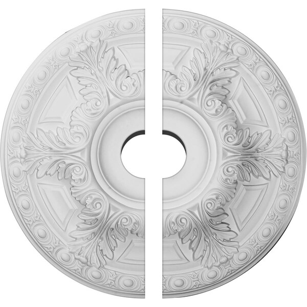 Ekena Millwork Granada Ceiling Medallion, Two Piece (Fits Canopies up to 7 1/8"), 23 1/2"OD x 3 1/2"ID x 2 3/4"P CM24GA2-03500 - main